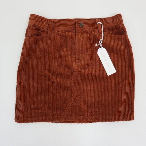 Sanctuary Womens Shirt 00 Corduroy Ryan Mini Skirt 24 Waist Spice of Life Brown - Picture 1 of 7